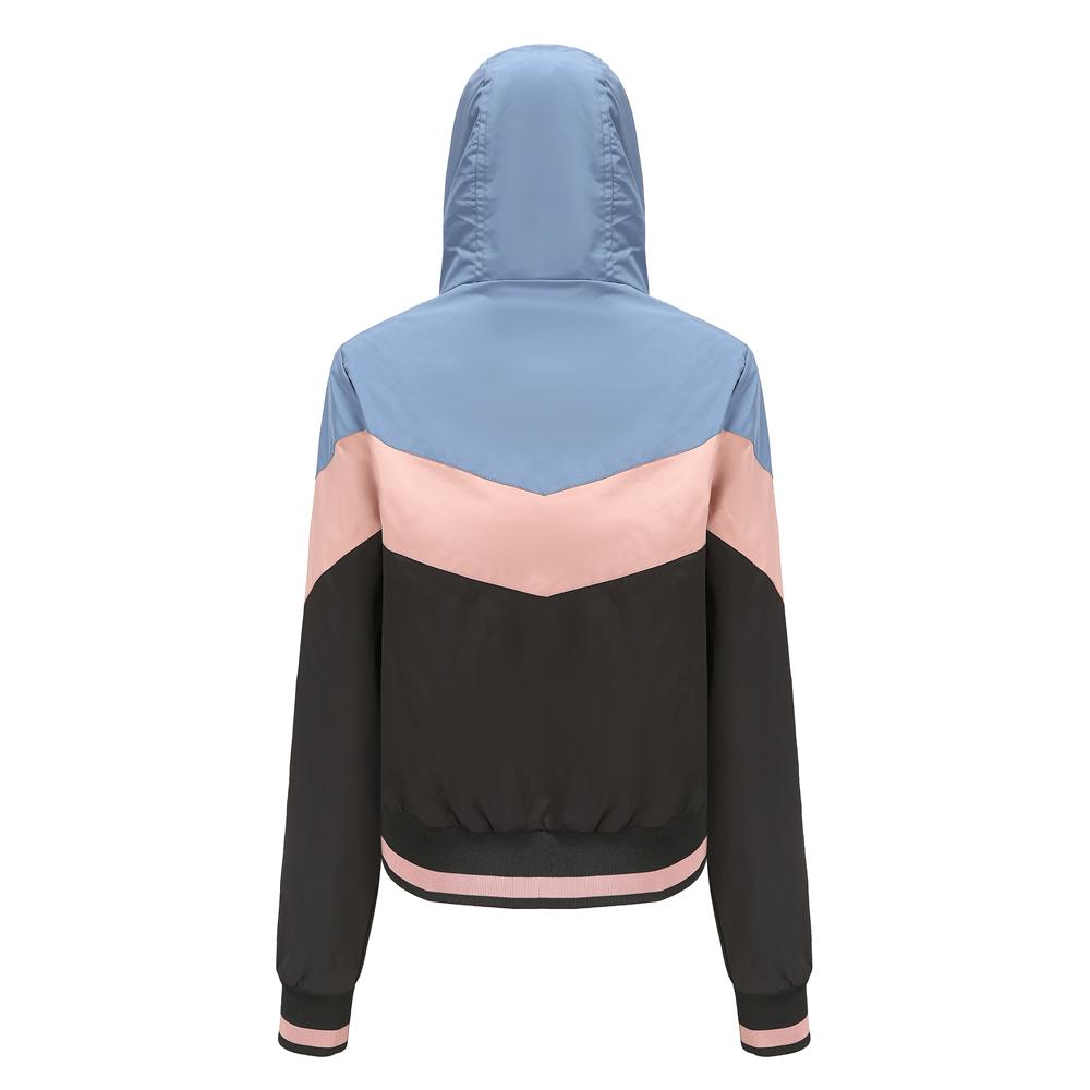 Women’s Windcheaters Thin Zipper Drawstring Hooded Jackets Light Rain Proof Short Trench Coat Spring Autumn Windbreaker Outdoor Casual Wear