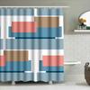 Modern Blue White Coral Red Shower Curtain Waterproof Rectangular Print Bath Decor Home Decoration Bathroom Accessories-245CmCu