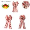 Festive Christmas Wreath Double Bow For Indoor And Outdoor Decorations