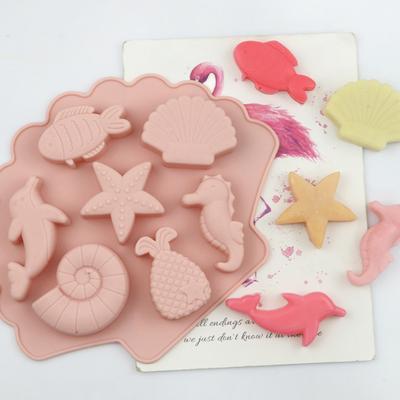 Tengeri Lények Szilikon Formázó Fondant Sütemény Csokoládé Gyanta DIY Hal Forma Dekorációs Eszközök Cupcake Topper
