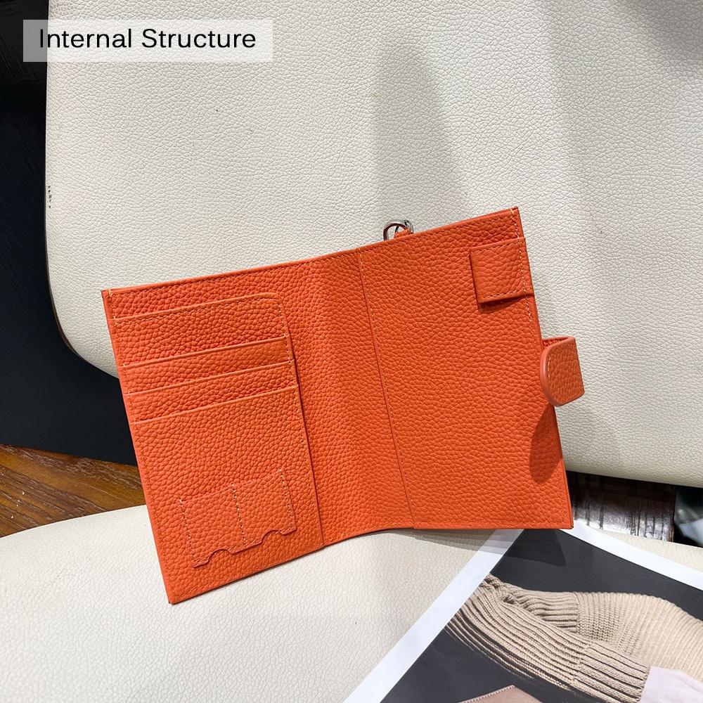 2025 Genuine Leather Women Wallets With Leather Hanging String First Layer Of Cowhide Passport Cards Holder Portable Short Purse