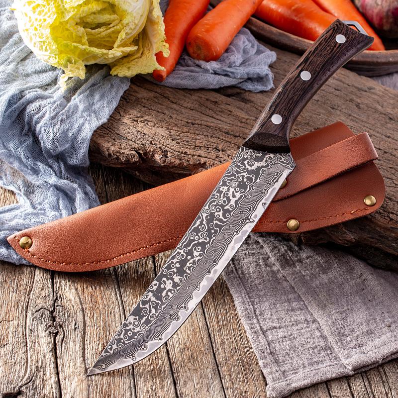 Damascus Steel VG10 Bone Cutting Knife 67 Layers of High Carbon Steel Forged From The Cutting Knife Meat and Fish Cutting Knife