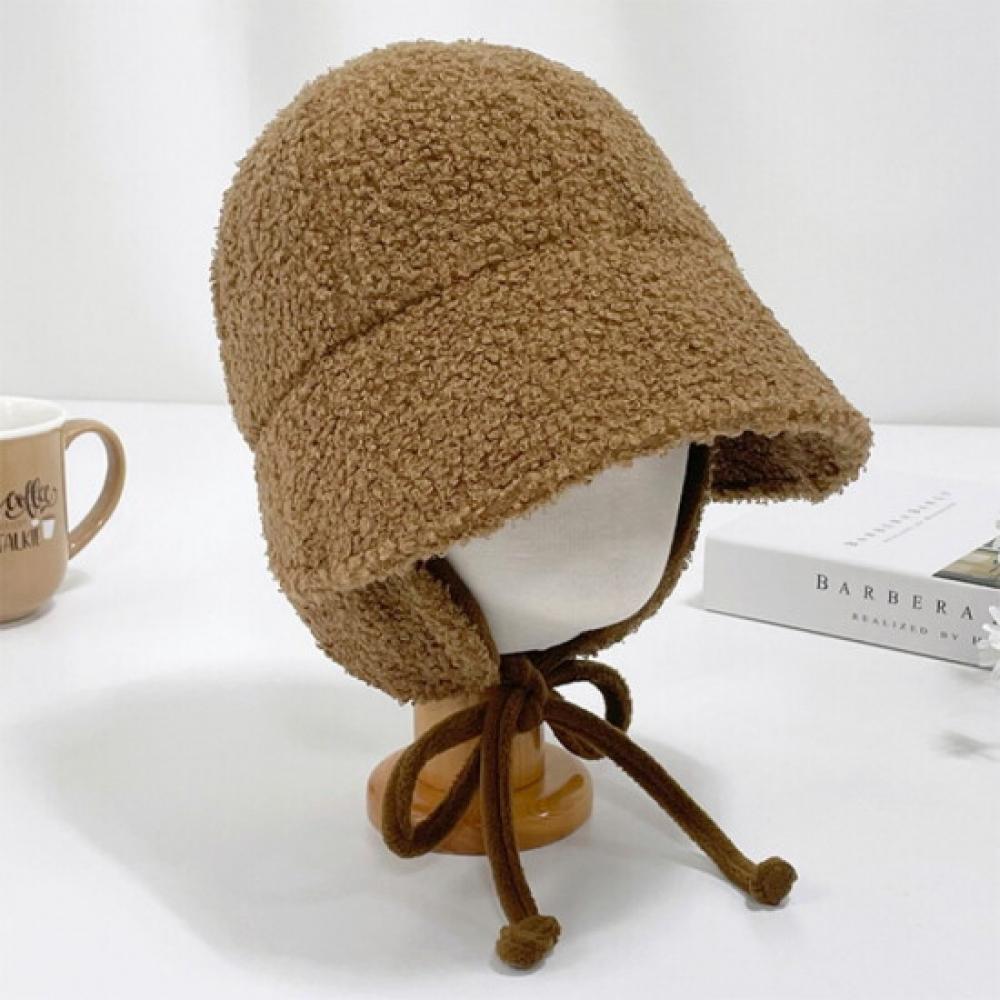 New Arrivals Open Run Women Wool Hat With Ribbon String Ear Covers