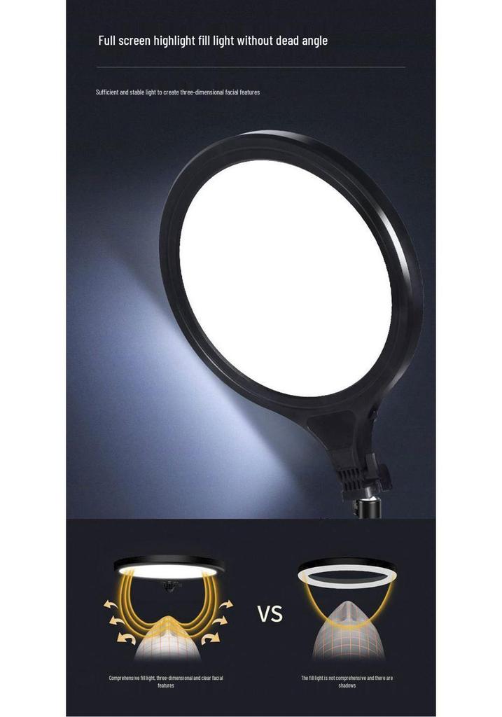 10/13/14/18-Zoll Vollbild-Rundlicht mit weichem Licht für Fotografie & Live-Übertragung