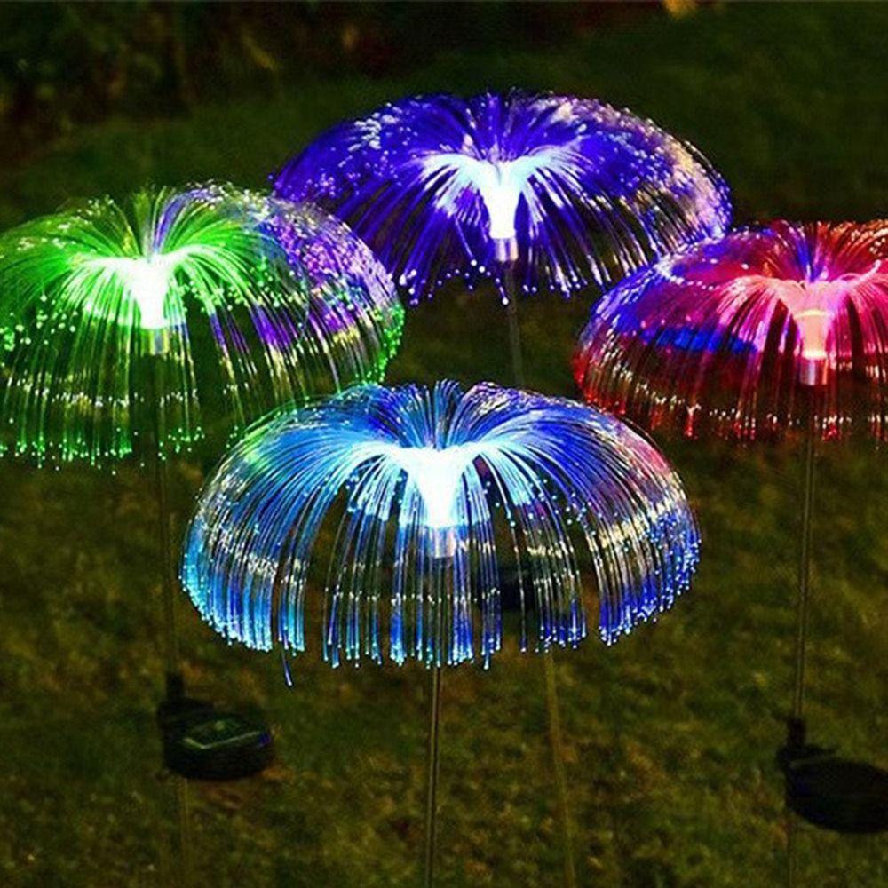 1/2/3/5 Layer Solar Jellyfish Lamp Colorful Fiber Optic Lamp Jellyfish Lawn Light  Outdoor
