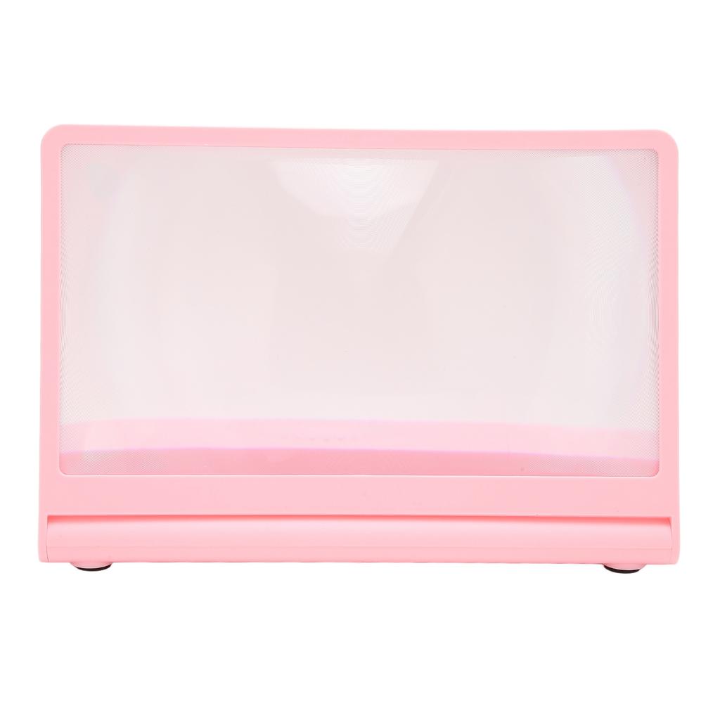 Phone Screen Magnifier 3D HD Magnifying Projector Screen Enlarger with Bluetooth Speaker for Movies Videos Games Pink