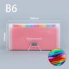 A6 Mini Regenbogen Akkordeon Tasche: Kunststoff-Klemmmappe & Rechnungsmappe mit 13 Fächern