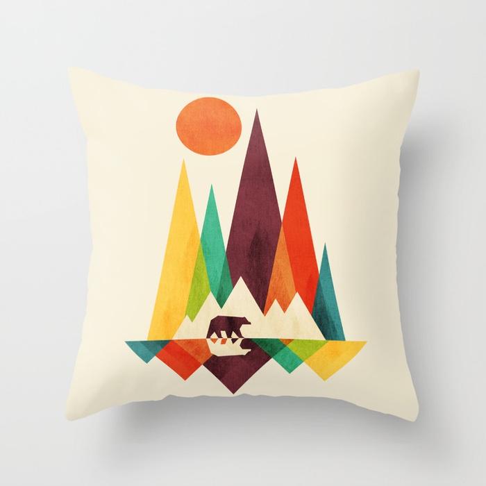 New Minimal Lines Abstract Pillowcase Sun Mountain Cushion Cover Home Sofa Chair Decor