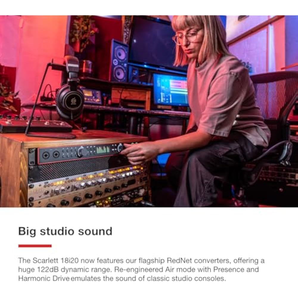 Focusrite Scarlett 18i20 (4th Gen) 18in 20out Audio Interface 4th Generation Focus Light