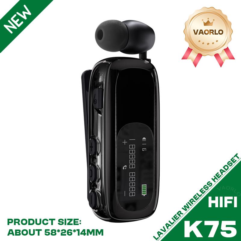 K89/K75 Lavalier Business Bluetooth 5.4 Căști Wireless Vorbire/Muzică 20H Afișaj Digital LCD Căști HIFI Cu Microfon Anulare Zgomot