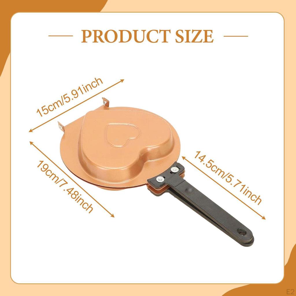 Double Side Frying Pan Nonstick Cooking Tool Cookware with Heat Resistant Handle Pancake Griddle for
