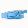 No Perforated Patent Leather Buckle Women'S Belt Jeans Dress Decorative Belt Candy-Colored Small Belt