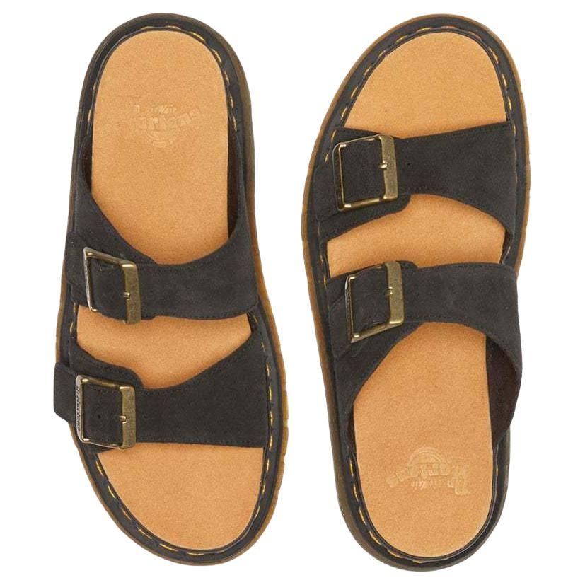 New Dr. Martens Josef Suede Slide Sandals Black E.H. Suede 41082001