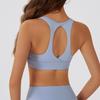 European and American Style Sexy and Fashionable Hollow-out Backless Sports Bra for Women with Breast Pads Push-up Bra Shockproof Fitness Vest