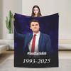 Charlie Kirk Blanket  Warm Print Plush Throw Blanket For Bedroom Travel Office Flannel Bedspread Bed Cover