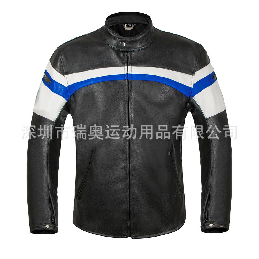 Motorcycle locomotive clothing Motorcycle cycling clothing Leather jacket Off-road street running track cycling clothing Racing clothing S чёрный