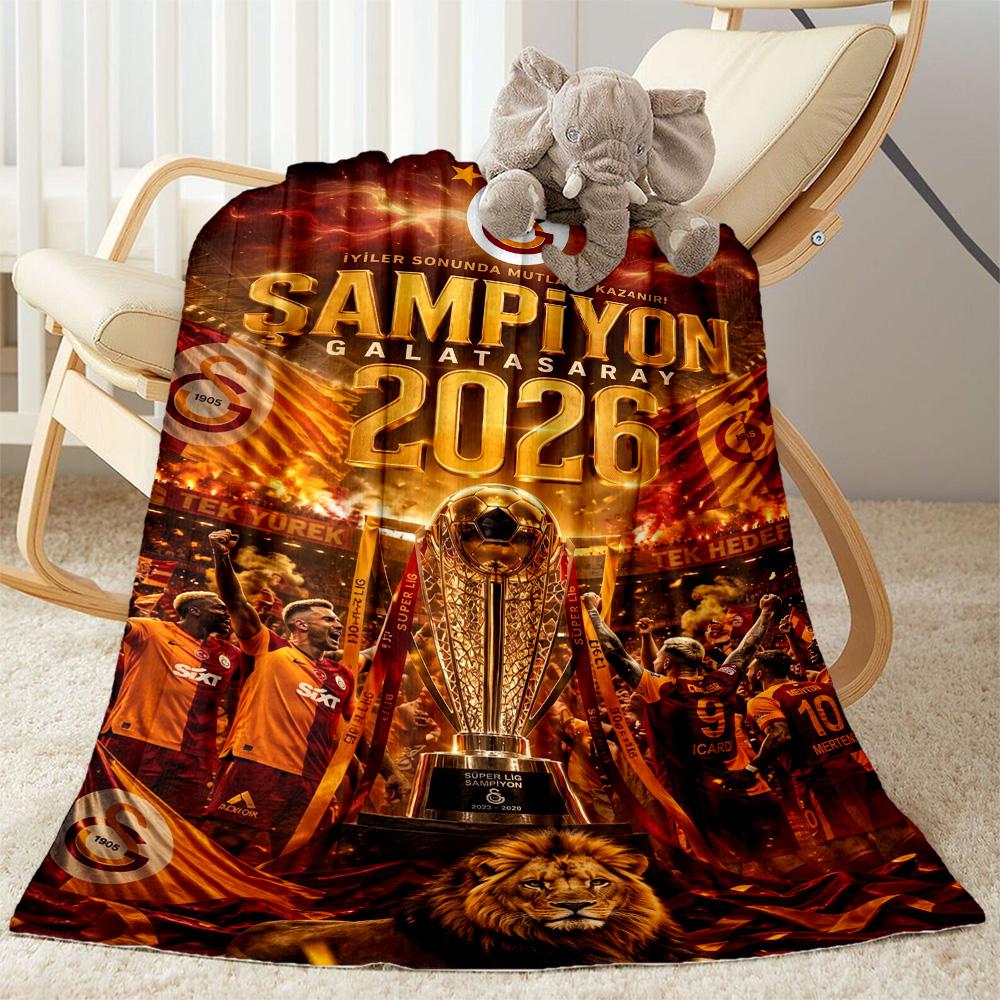 Galatasaray 112 Blanket Ultra-Soft Perfect for Picnics Office Bed All-Season Use Digital Print Perfect Gift for Relatives and Friends