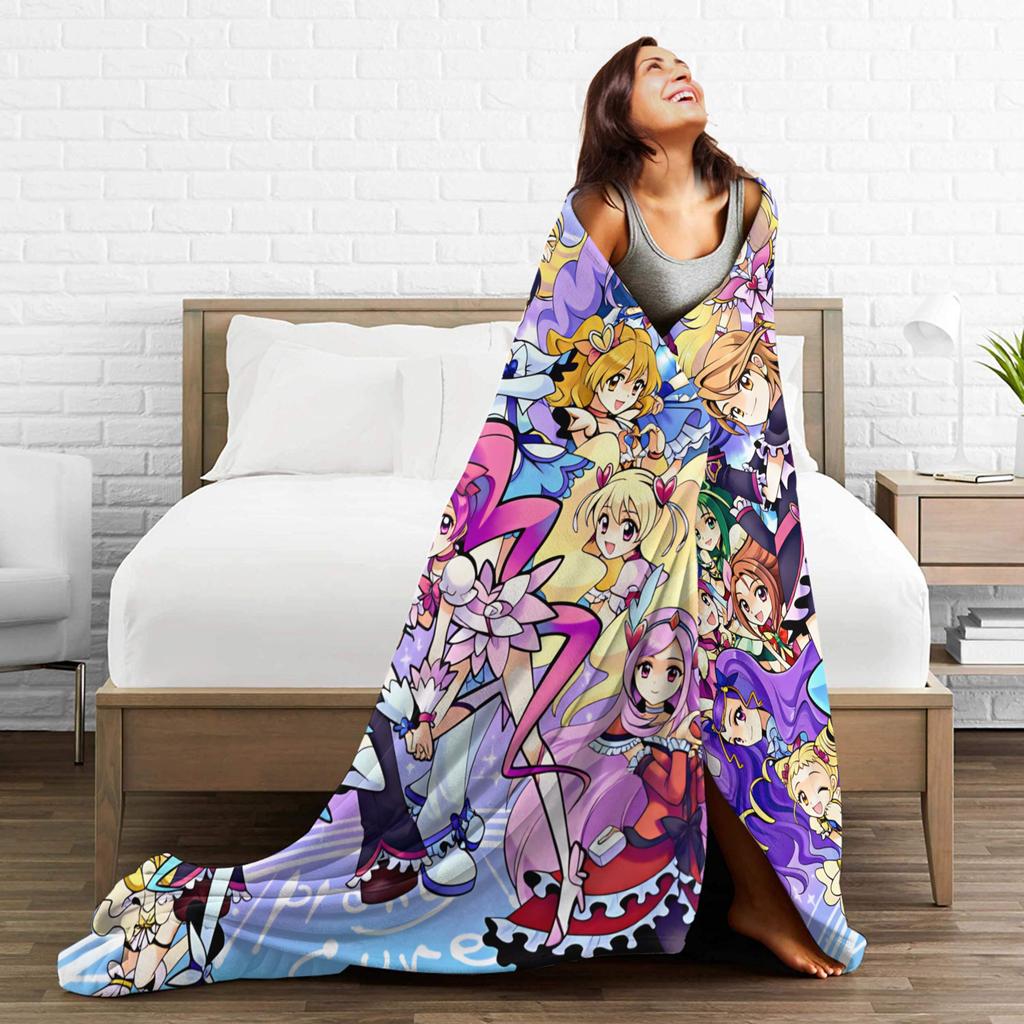 Pretty Cure Blanket Quality Warm Bedding Throws Autumn Travel Bedroom Print Bedspread