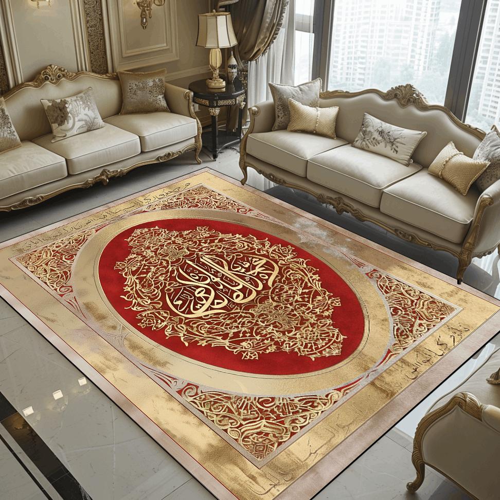 European Style Large Area Carpet for Living Room Luxury Decoration Home Sofa Area Rug 200x400 Cm Bedroom Soft Floor Mat Non-slip