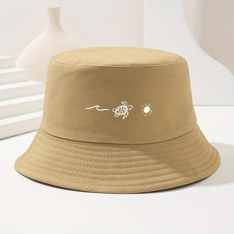 Men and women, sea turtles, sun printed fisherman hats, spring and summer, casual and fashionable fishing hats, outdoor