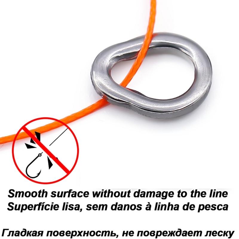 25Pcs Pear Shape Solid Fishing Rings High Strength Rustproof Fishing Split Link Fish Lures Connectors Easy To Use