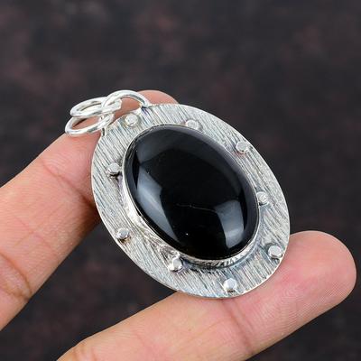 Black Onyx Pendant 925 Sterling Silver Pendant Handmade Brand New Jewelry Very Pretty Gemstone Pendant Gift For Mother Latest Design Pendant