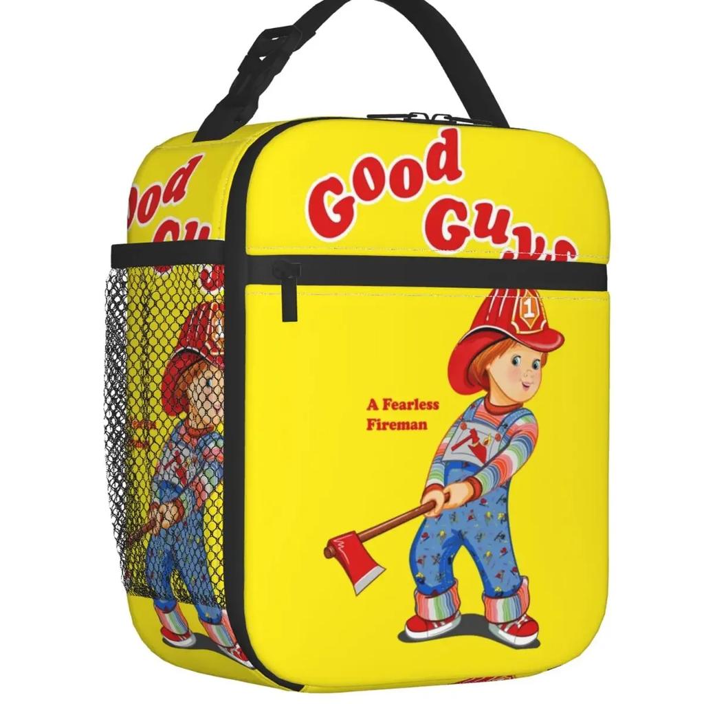 Good Guys Baseball Player Resuable Lunch Boxes Leakproof Child's Play Chucky Thermal Cooler Food Insulated Lunch Bag Kids School