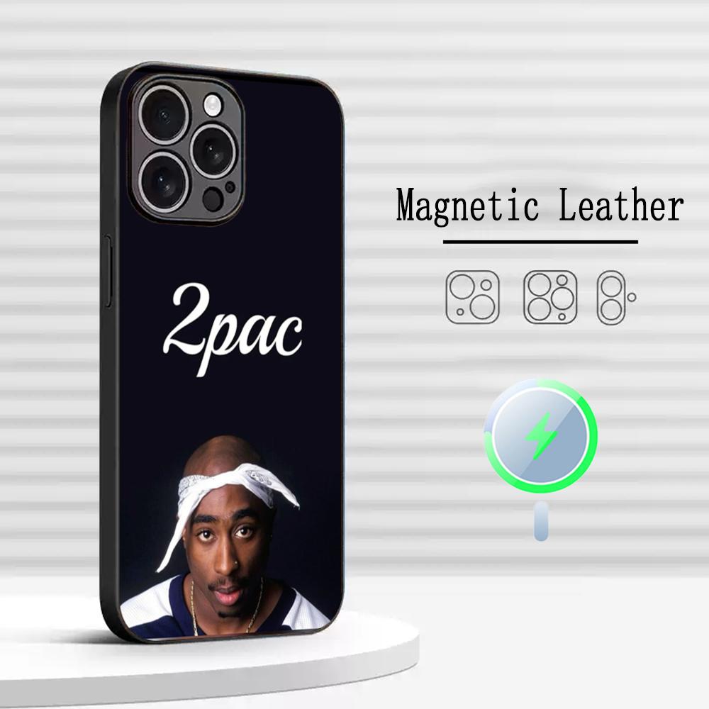 

Постер 2 Pac Тупак Амару Шакур Чехол для телефона Для iPhone 17 16 15 14 13 12 Plus Pro Max Высококачественный Роскошный Magsafe Овечья кожа iPhone Air
