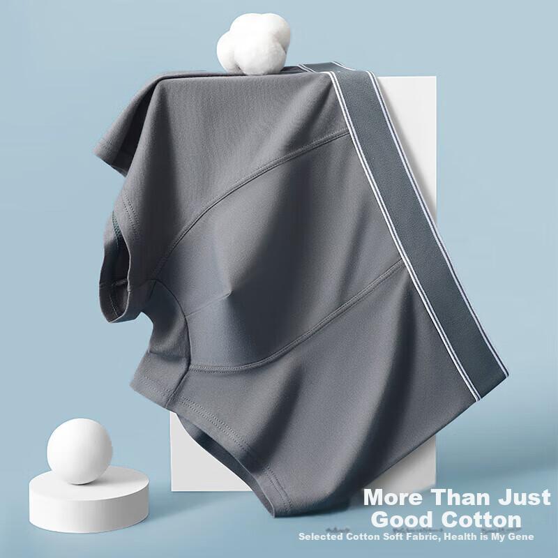 Me Feeling Men's Underwear, Pure Cotton, 7A Grade Antibacterial Crotch, Seamless Breathable Boxer Briefs, Large Size Men's Youth Shorts