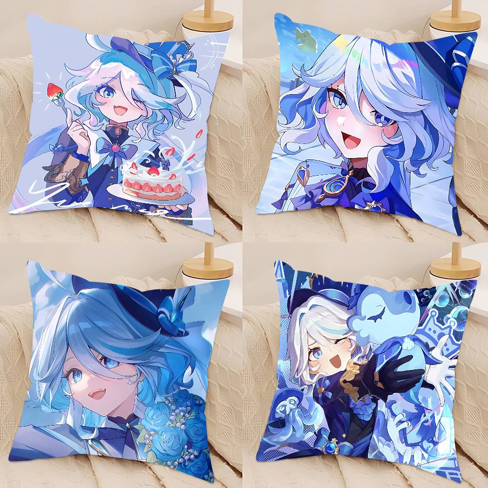 Furina Focalors Pillow Case Removable Washable Cushion Cover – All-Season Soft Linen