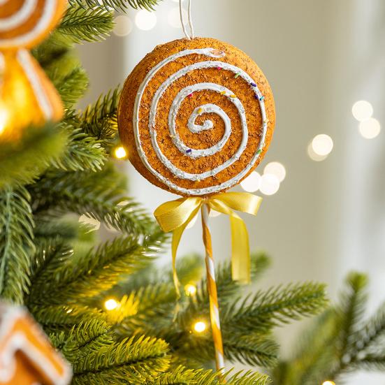 Yousheng Gingerbread Christmas Ornaments Foam Gingerbread Man House Candy Cookie Xmas Tree Hanging Decoration for Christmas Home Decor