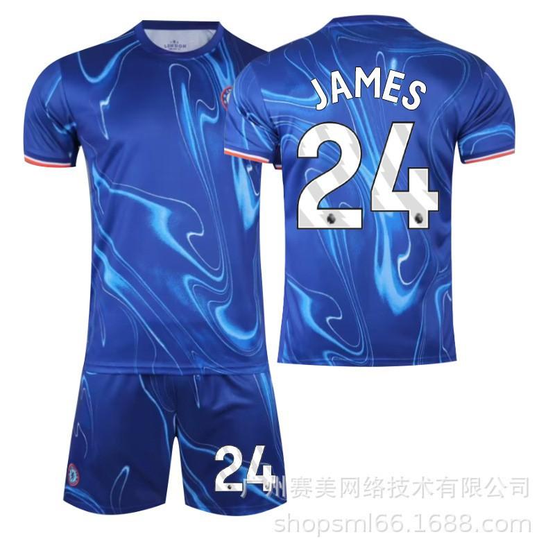2425 Chelsea Home Football Jersey No. 7 Sterling 8 Enzo 6 Silva 20 Palmer Men's Set