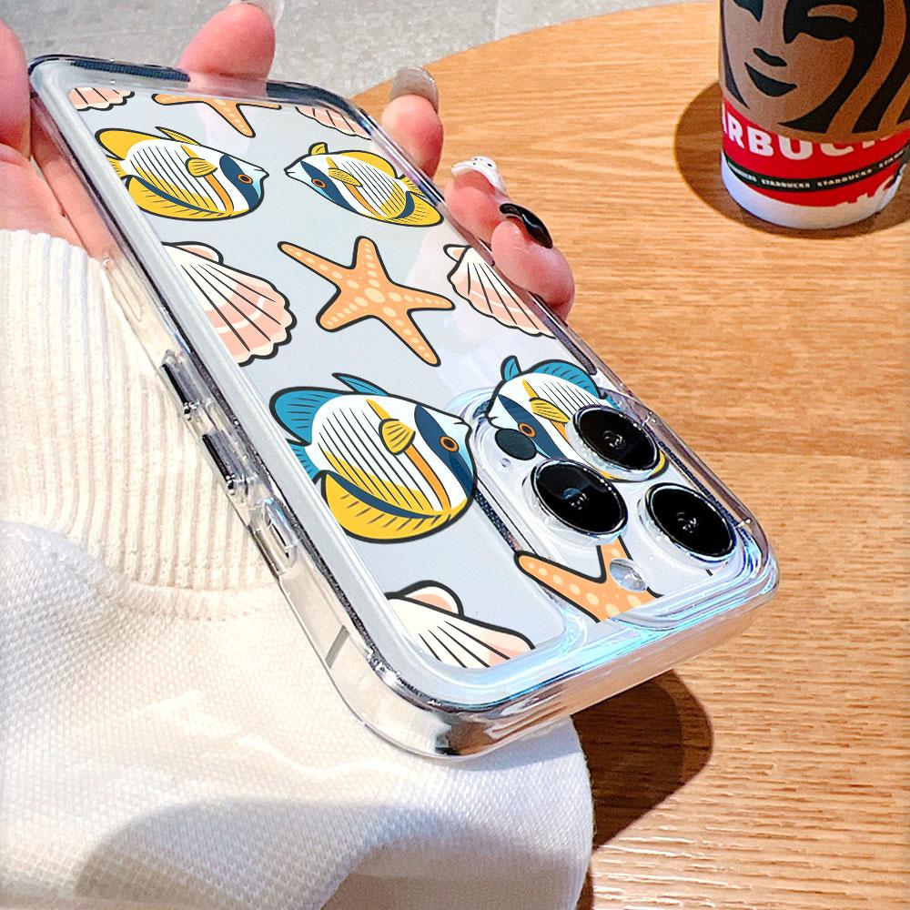 Tropical Fish Starfish Pattern Phone Case for Xiaomi Redmi Note 15 14 13 12 11 10 9 8 Pro Plus Soft Shockproof Protective Cover