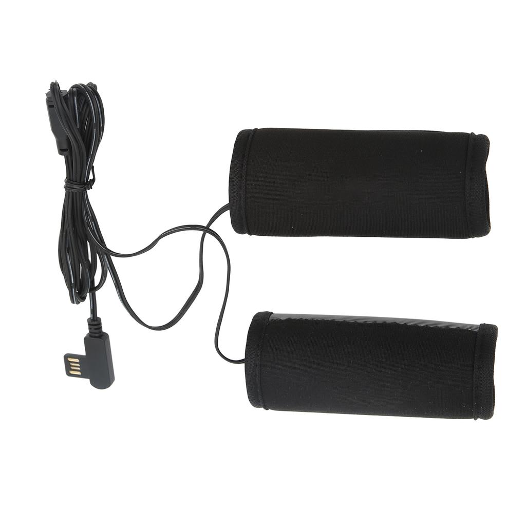 Motorcycle USB Heating Handle Cover 5V 15W Heated Grip Gloves 3 Gear Control for 22‑32mm Handle Diameter ATV