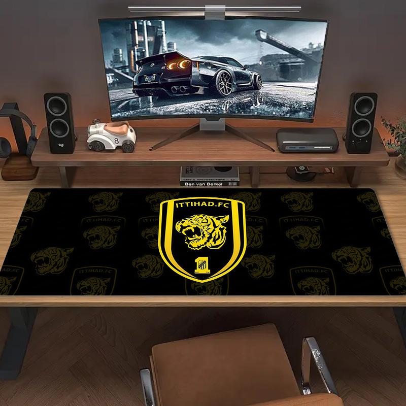 Ittihad FC Lace Solid Color Mouse Pad Large Gaming Table Cushion Non-slip Laptop Tablet Big Mousepad XXL Mat Mini PC Playmat With Lock edge