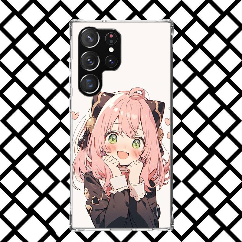S-Spy Family Anya Phone Case for Samsung Galaxy S26 S25 Edge S24 S23 Ultra S22 Plus S21 FE S20 + Soft Cover Print Fundas Galaxy