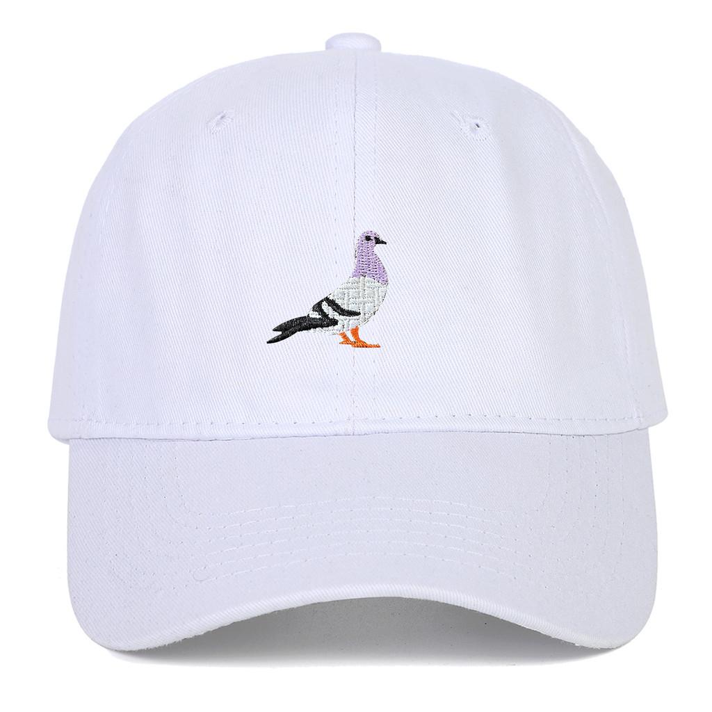 Pigeon Animal Pattern Cotton Baseball Hat With Curved Brim For Daily Use