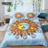 Home Living Luxury 3D Sun and Moon Bedding Set Duvet Cover Set Pillowcase Kids Bedding Set Queen and King EU/US/AU/UK Size