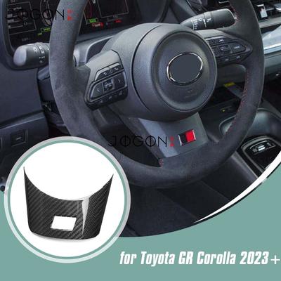 Real Dry Carbon Fiber Car Interior Steering Wheel Lower Molding Cover Trim Accessories For Toyota GR Corolla  2024 2025