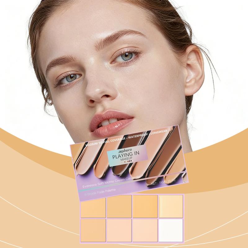 Light Color Palette Gradient Concealer Long-Lasting Waterproof Soft Matte Gradient Concealer Naturally Lightweight Concealer 1pcs