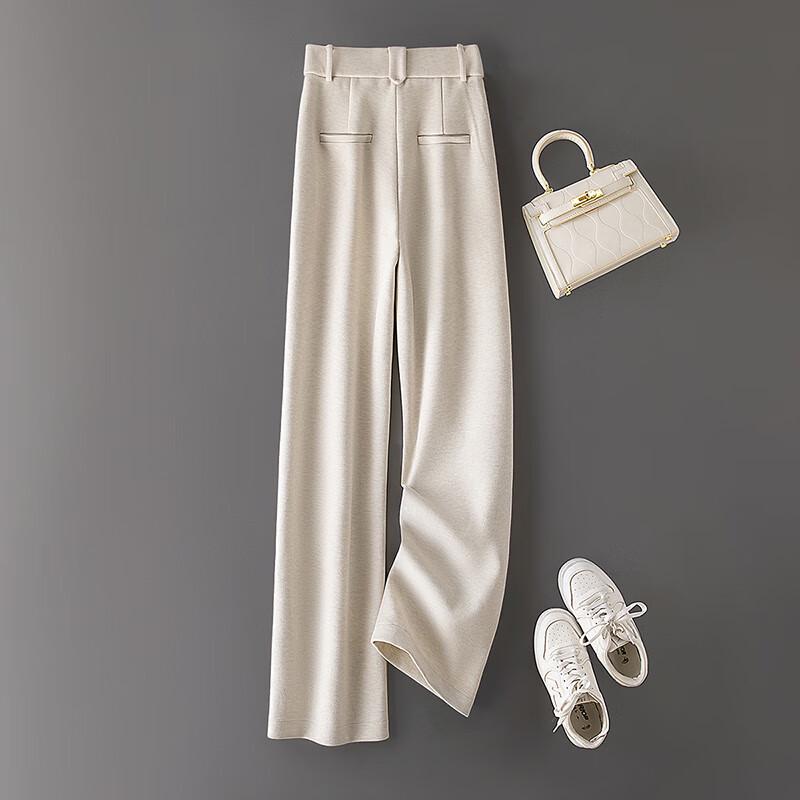 Sibaishe Women's High-Waist Loose Straight-Leg Casual Pants