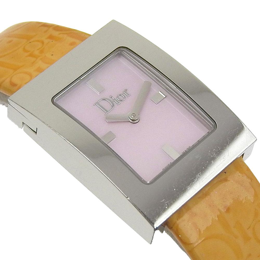Dior Maris Watches D78.109 Pink shellDial Stainless Steel/leather Quartz Analog Display Women Used