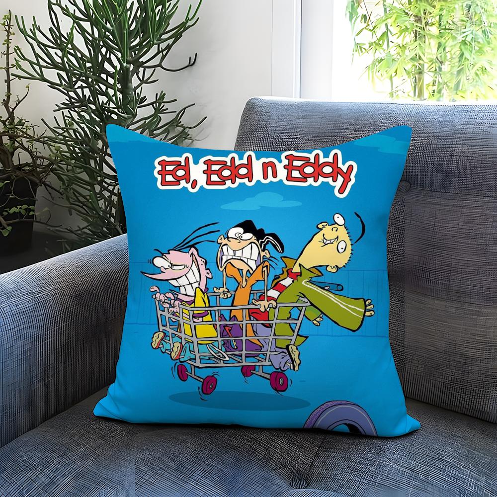 

аниме E-Ed Edd N Eddy Наволочка Удобная Двусторонняя Подушка Идеально для Автомобиля Дивана Спальни и Многого Другого 12x12Inch