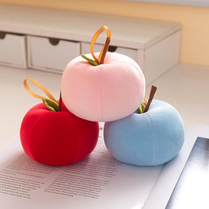 Zarte Süße Mini Apfel Plüschtiere Gefüllte Bunte Lebensechte Äpfel Hübsche Hängende Obstspielzeuge Schöne Weihnachtsbaum Dekoration