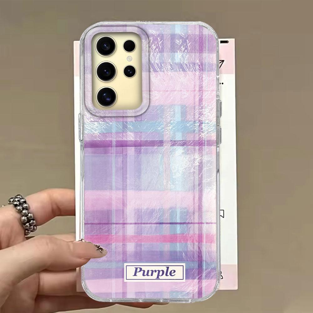 Růžové Proplétané Mřížkované Vzorované Vortexové Texturované Pouzdro na Telefon pro Samsung Galaxy S25 Edge S24 S23 S22 S21 S20 FE Plus Ultra tpu Kryt