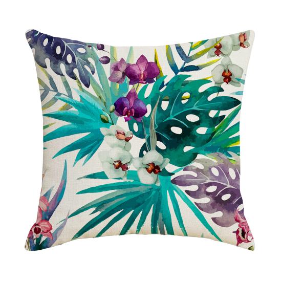 Federa Cuscino con Stampa Floreale, Copricuscino Traspirante per Tutte le Stagioni, Federa Cuscino con Design Botanico Nordico Tropicale, Morbida Custodia Decorativa per Cuscino per Divano Letto Sedia
