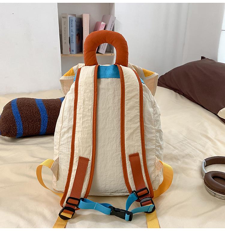 Dopamine Color Block Parent-Child Backpack for Kindergarten & Primary Girls – Lightweight Schoolbag for Outings