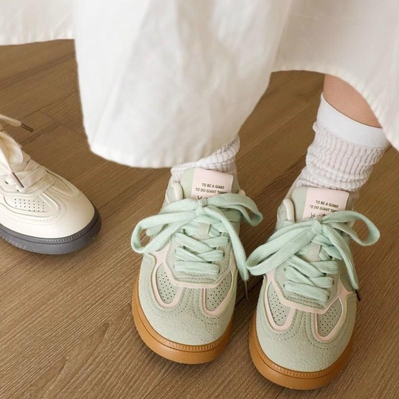 Korean version of retro German training shoes women's summer breathable women's shoes white shoes ins versatile fashion casual board shoes casu