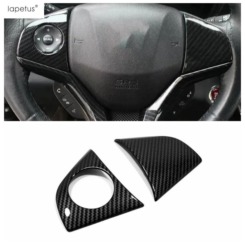 Central Control Steering Wheel Button Frame Cover Trim For Honda Vezel HR-V 2014 -  ABS Carbon Fiber Accessories Interior Carbon Fiber Look-A