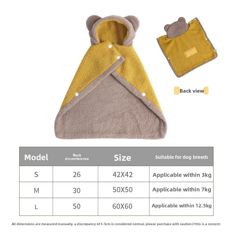 

New Pet Cape Blanket Winter Warm Cocoa Love Sleeping Blanket Pet Products S